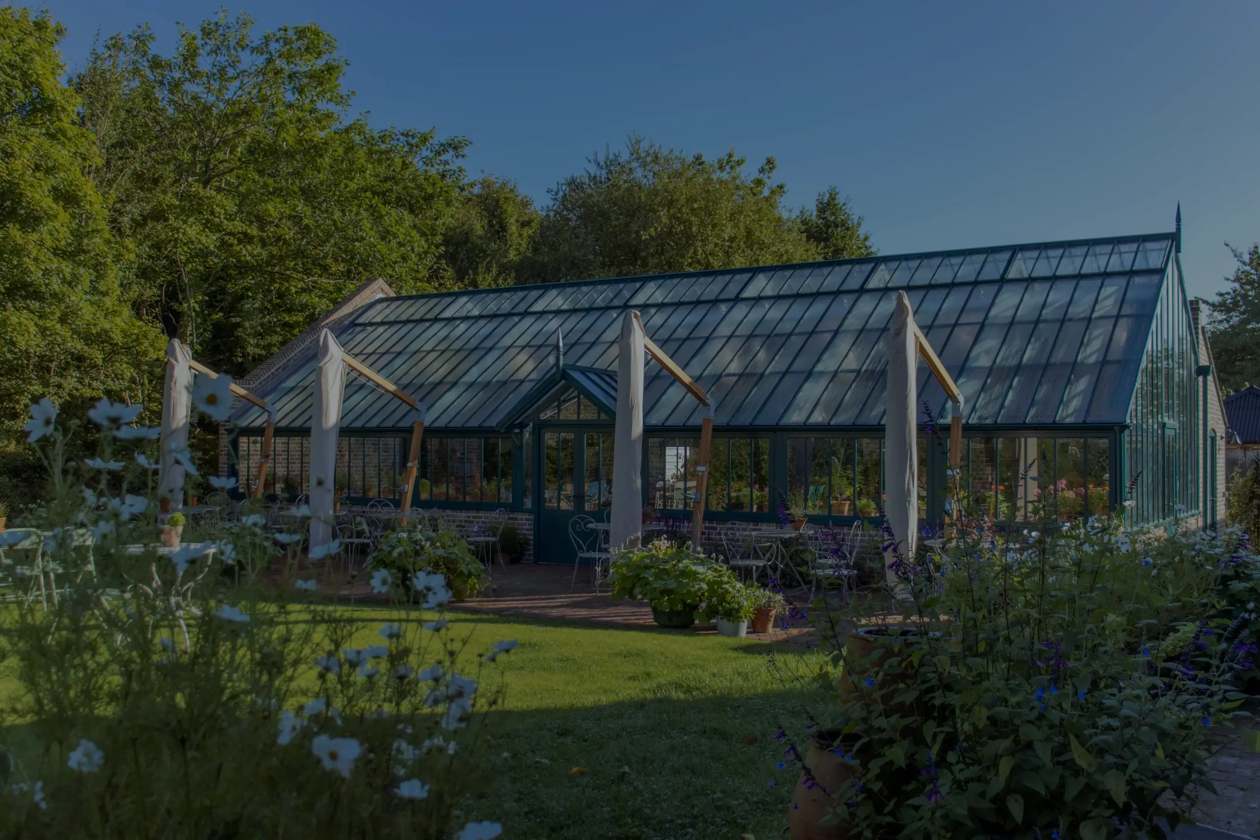 Bespoke Victorian Three-quarter Span Greenhouse into a corner #1017